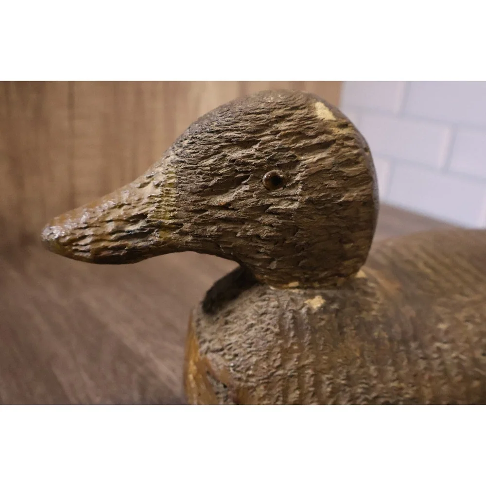 Vintage Primitive Wooden Duck Decoy Pascagoula Associated Folk Art 17